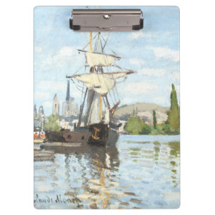 Porte-bloc Claude Monet. Navires à cheval sur la Seine à Roue