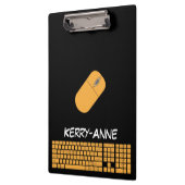 Porte-bloc Clavier orange, souris et crayon (Gauche)