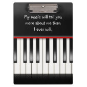 Porte-bloc clavier piano avec devis (Devant)