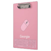 Porte-bloc Clavier rose, souris et crayon (Gauche)