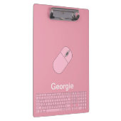 Porte-bloc Clavier rose, souris et crayon (Swatch)