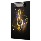Porte-bloc Clé de Sol en Or Musique (Gauche)
