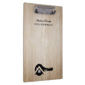 Porte-bloc Clé noire et Arrière - plan en bois immobilier per (Swatch)