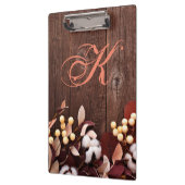 Porte-bloc Clip board personnalisé Branche de coton sur bois (Gauche)