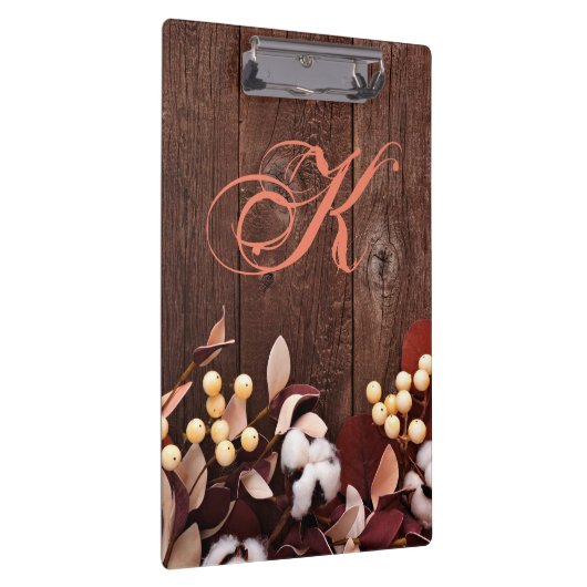 Porte-bloc Clip board personnalisé Branche de coton sur bois (Swatch)