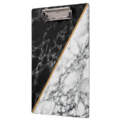 Porte-bloc Clipboard avec Black White Marble Stone (Gauche)