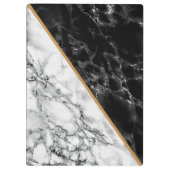 Porte-bloc Clipboard avec Black White Marble Stone (Dos)
