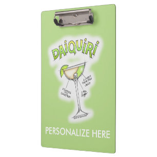PORTE-BLOC CLIPBOARD - RECIPE DAIQUIRI COCKTAIL ART