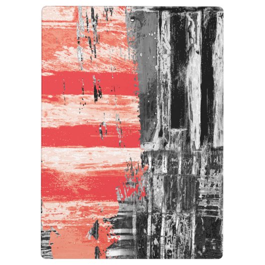Porte-bloc Clipboard – Red Pulse Abstract Design (Dos)