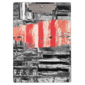 Porte-bloc Clipboard – Red Pulse Abstract Design (Devant)