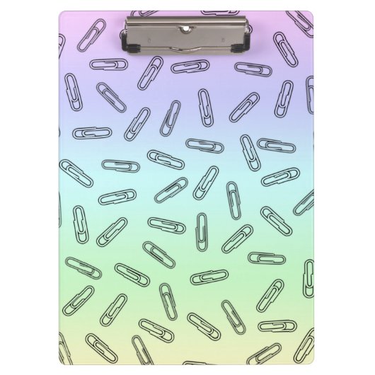 Porte-bloc Clips papier sur arc-en-ciel (Devant)