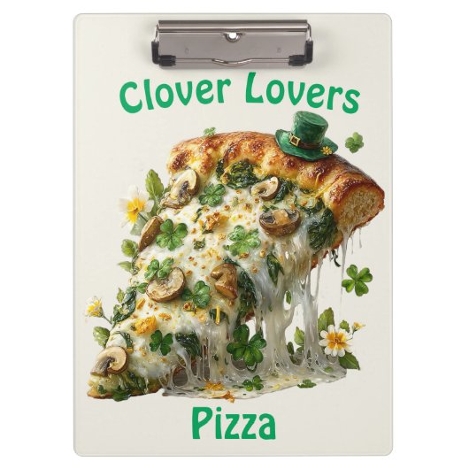 Porte-bloc Clover Lovers Pizza St. Patrick’s Day (Devant)