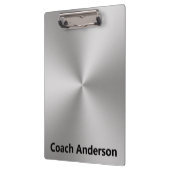 Porte-bloc Coach's Name Silver Brushed Metal Look (Gauche)