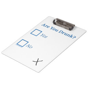 Porte-bloc Cochez les cases SlipperyJoe's Are You Drunk marte