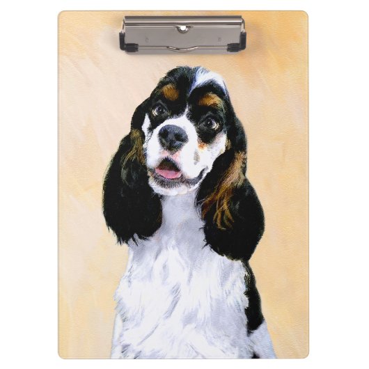 Porte-bloc Cocker Spaniel (Parti) Peinture - Art Chien origin (Devant)