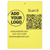 Porte-bloc Code QR minimal simple ajouter logo scanner nom du (Dos)