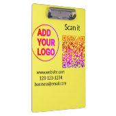 Porte-bloc Code QR minimal simple ajouter logo scanner nom du (Swatch)
