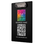 Porte-bloc Code QR personnalisé Texte Logo d'entreprise ici m (Gauche)