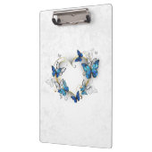 Porte-bloc Coeur bijoux avec papillons Morpho (Gauche)