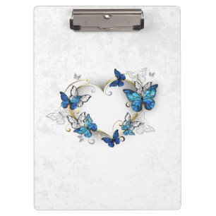 Porte-bloc Coeur bijoux avec papillons Morpho