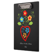 Porte-bloc Coeur de floraison folklorique portugais (Gauche)