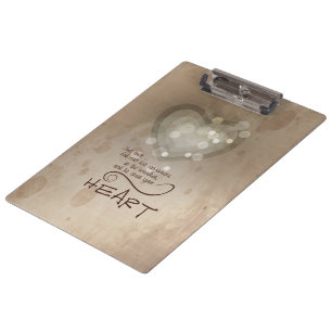 Porte-bloc Coeur Encouragement Religieux, Grunge