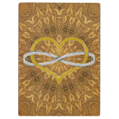 Porte-bloc Coeur Infinity Gold Silver (Dos)