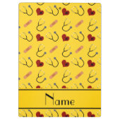 Porte-bloc Coeur jaune nommé fait sur commande de bandage de (Dos)