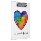 Porte-bloc Coeur mignon d'arc-en-ciel d'aquarelle (Swatch)