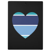 Porte-bloc Coeur rayé bleu (Dos)