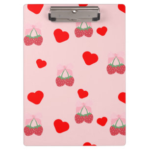 Porte-bloc cœur rose et baies