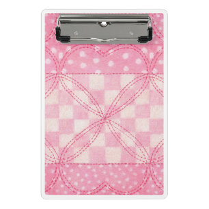 Porte-bloc COEUR ROSE QUILT Mini Porte - bloc