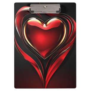 Porte-bloc Cœur Rouge Brillant Avec une Chaleur Romantique Ra