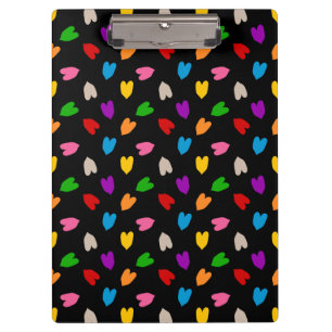 Porte-bloc Cœurs Amour Colorés Motif Design Noir 