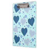 Porte-bloc Coeurs bleu et violet (Gauche)