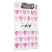 Porte-bloc Coeurs d'aquarelle rose mignonne (Swatch)