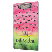 Porte-bloc Coeurs de pastèque d'amour d'aquarelle (Gauche)