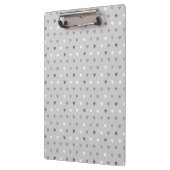 Porte-bloc Coeurs de polka minuscules dans les tons gris (Gauche)