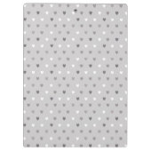 Porte-bloc Coeurs de polka minuscules dans les tons gris (Dos)