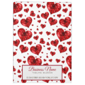 Porte-bloc Coeurs floraux rouges (Dos)