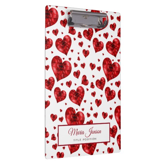 Porte-bloc Coeurs floraux rouges (Swatch)