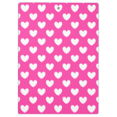 Porte-bloc Coeurs polka blanc sur rose fuchsia (Dos)