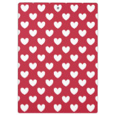 Porte-bloc Coeurs polka blancs et rouges (Dos)