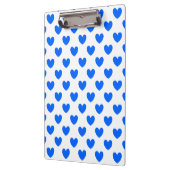 Porte-bloc Coeurs polka bleu sur blanc (Gauche)
