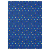 Porte-bloc Coeurs Polka dans les tons bleu paon (Dos)