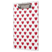 Porte-bloc Coeurs polka rouge sur blanc (Gauche)