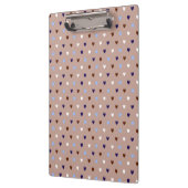 Porte-bloc Coeurs Polka sur brun pâle (Gauche)
