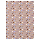 Porte-bloc Coeurs Polka sur brun pâle (Dos)