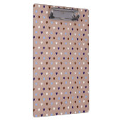 Porte-bloc Coeurs Polka sur brun pâle (Swatch)