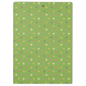 Porte-bloc Coeurs Polka sur vert vert (Dos)